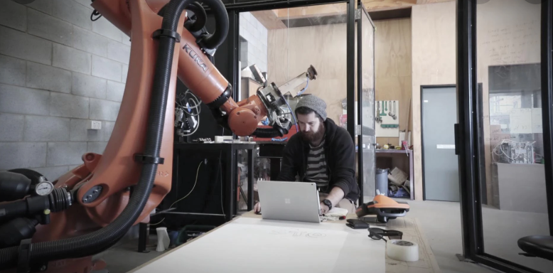 NEW DESIGN AND ARCHITECTURE WITH INDUSTRIAL ROBOTS
